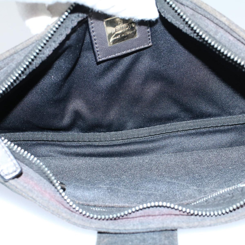 FENDI Mamma Baguette Shoulder Bag Cotton Gray 2354 26685 099ep2430