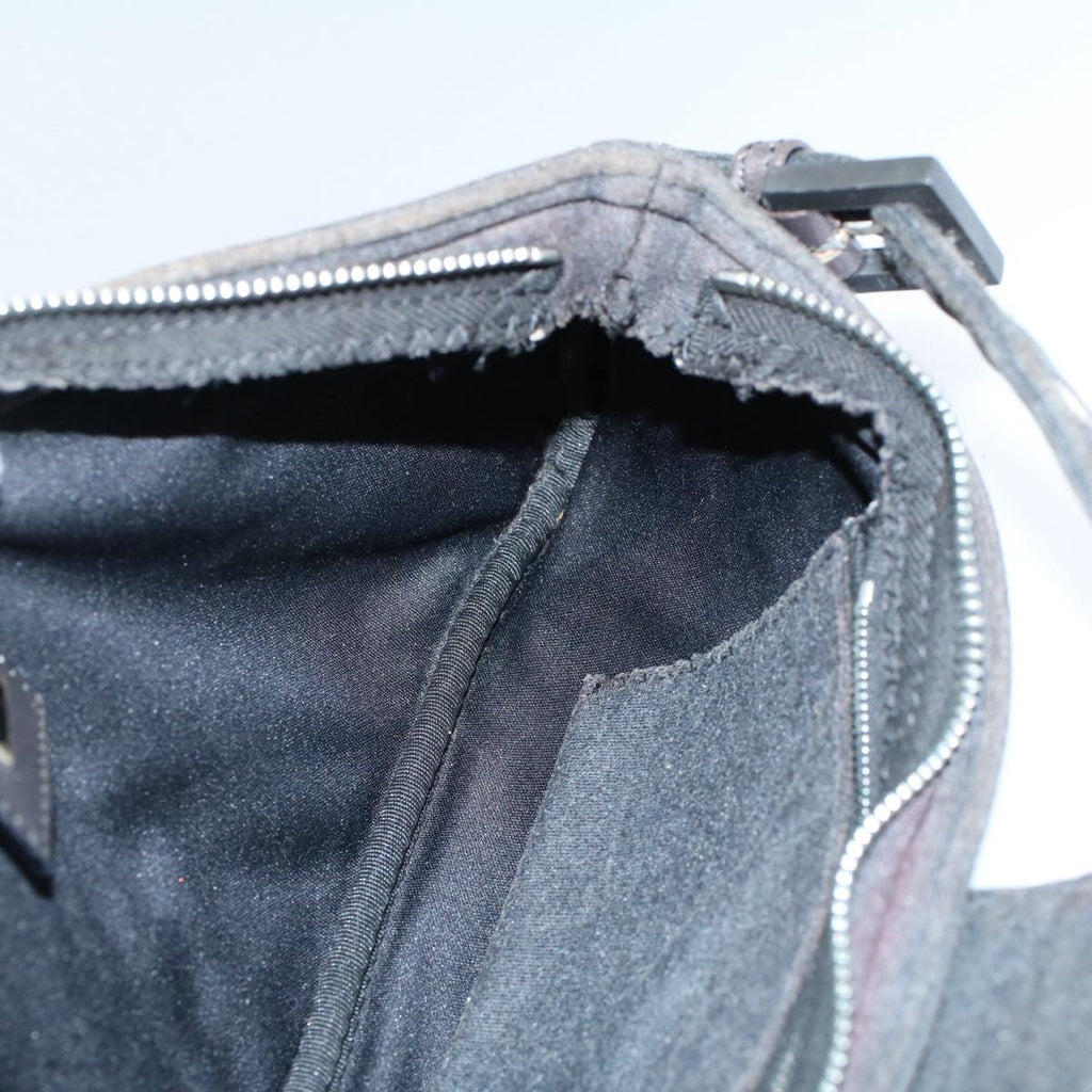 FENDI Mamma Baguette Shoulder Bag Cotton Gray 2354 26685 099ep2430