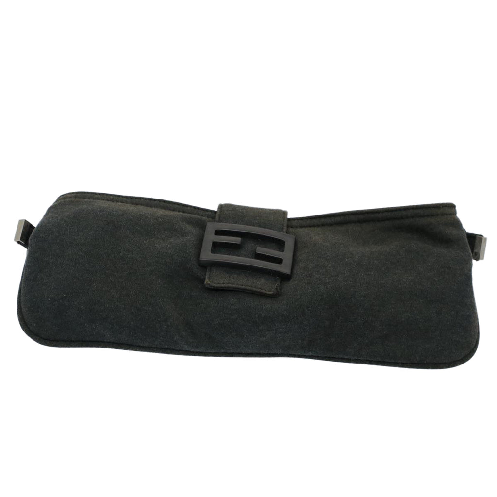 FENDI Mamma Baguette Shoulder Bag Cotton Gray 2354 26685 099ep2430