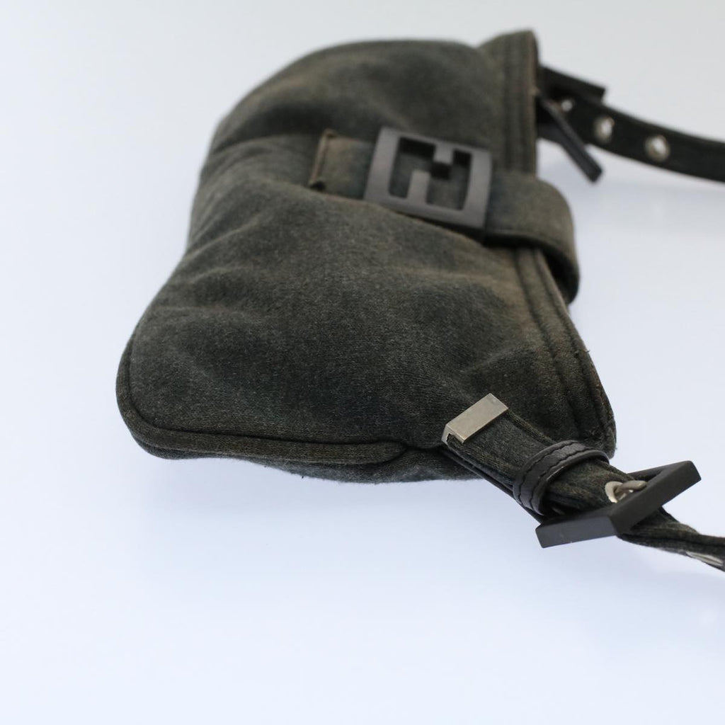 FENDI Mamma Baguette Shoulder Bag Cotton Gray 2354 26685 099ep2430