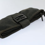 FENDI Mamma Baguette Shoulder Bag Cotton Gray 2354 26685 099ep2430