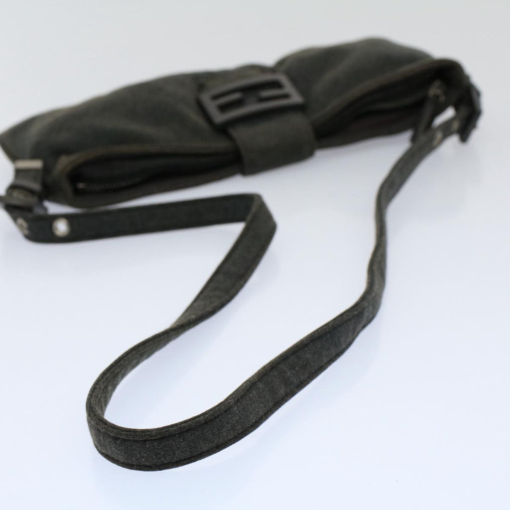 FENDI Mamma Baguette Shoulder Bag Cotton Gray 2354 26685 099ep2430