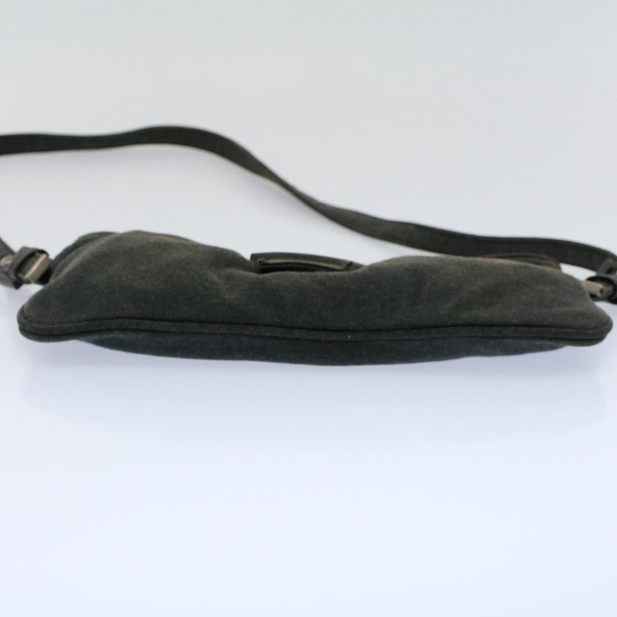 FENDI Mamma Baguette Shoulder Bag Cotton Gray 2354 26685 099ep2430