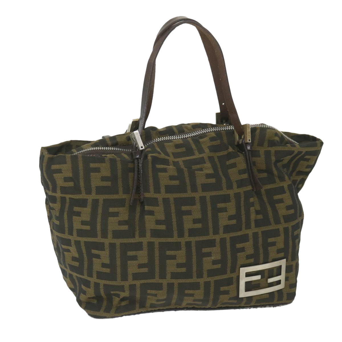 FENDI Zucca Canvas Tote Bag Black Brown 2241 26634 099ep2431