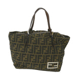 FENDI Zucca Canvas Tote Bag Black Brown 2241 26634 099ep2431