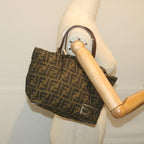 FENDI Zucca Canvas Tote Bag Black Brown 2241 26634 099ep2431