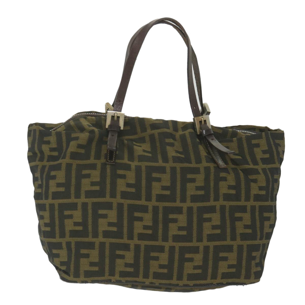 FENDI Zucca Canvas Tote Bag Black Brown 2241 26634 099ep2431