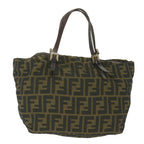 FENDI Zucca Canvas Tote Bag Black Brown 2241 26634 099ep2431