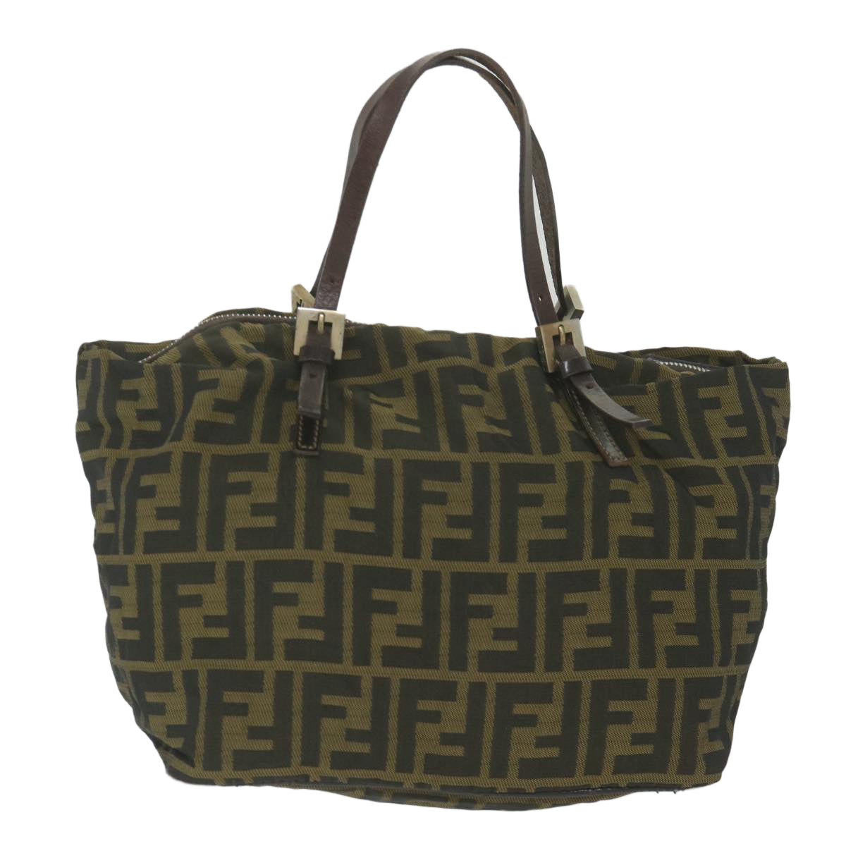 FENDI Zucca Canvas Tote Bag Black Brown 2241 26634 099ep2431