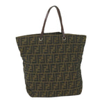 FENDI Zucca Canvas Tote Bag Black Brownep2432