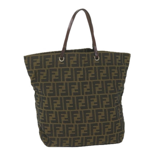 FENDI Zucca Canvas Tote Bag Black Brownep2432