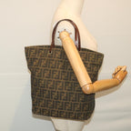 FENDI Zucca Canvas Tote Bag Black Brownep2432