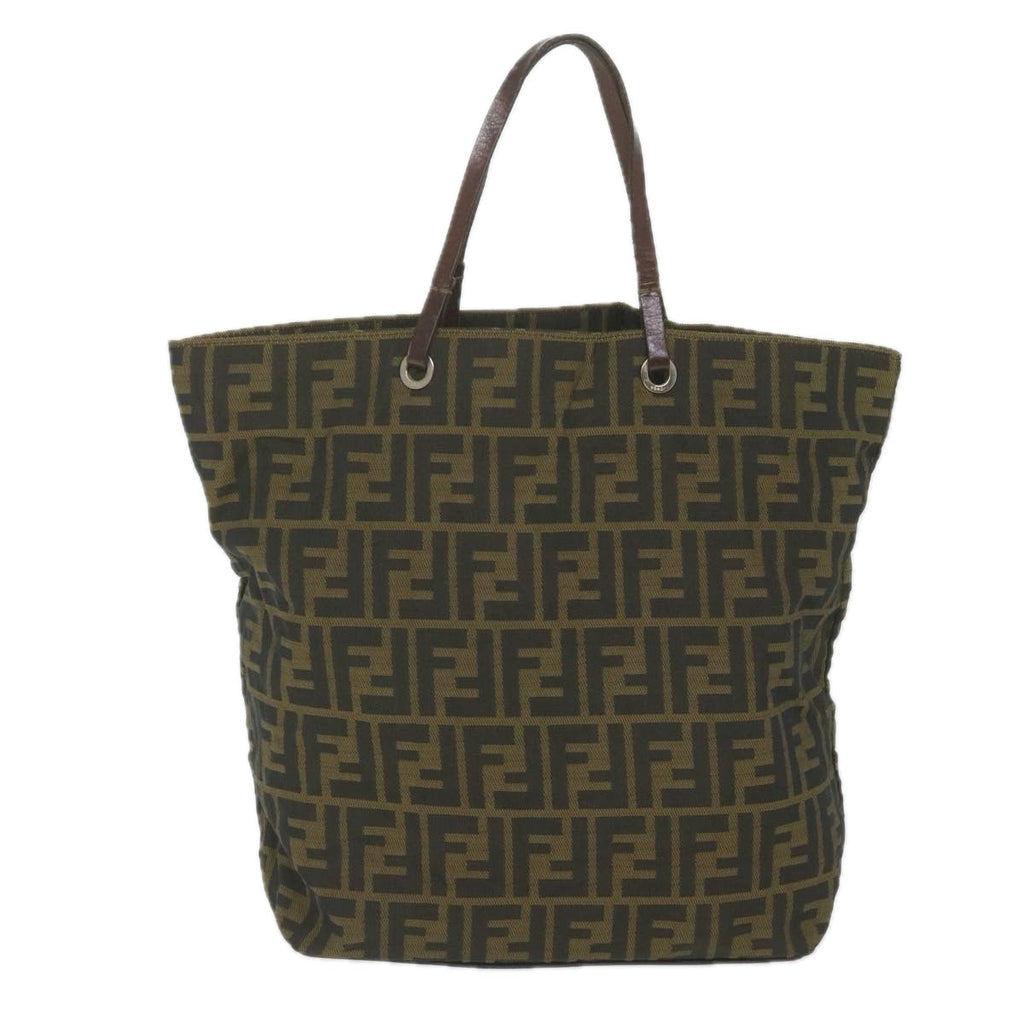 FENDI Zucca Canvas Tote Bag Black Brownep2432