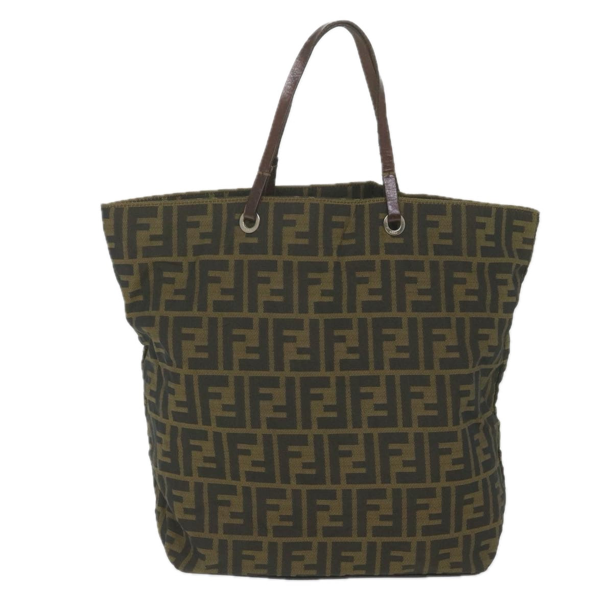 FENDI Zucca Canvas Tote Bag Black Brownep2432