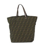 FENDI Zucca Canvas Tote Bag Black Brownep2432