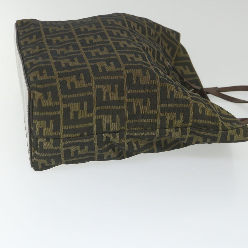 FENDI Zucca Canvas Tote Bag Black Brownep2432