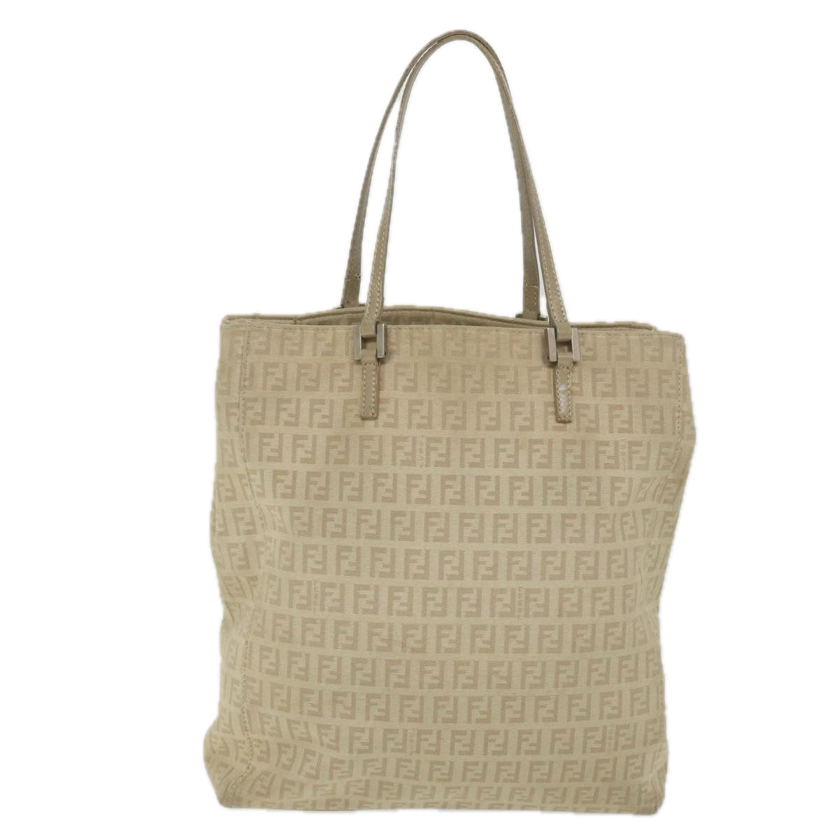 FENDI Zucchino Canvas Tote Bag Beigeep2434