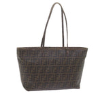 FENDI Zucca Canvas Tote Bag Black Brownep2435