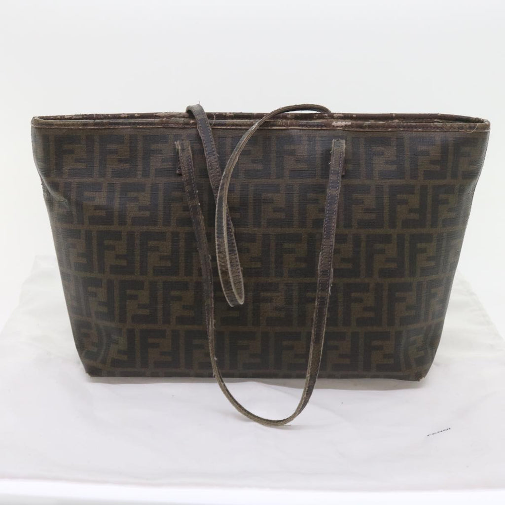 FENDI Zucca Canvas Tote Bag Black Brownep2435