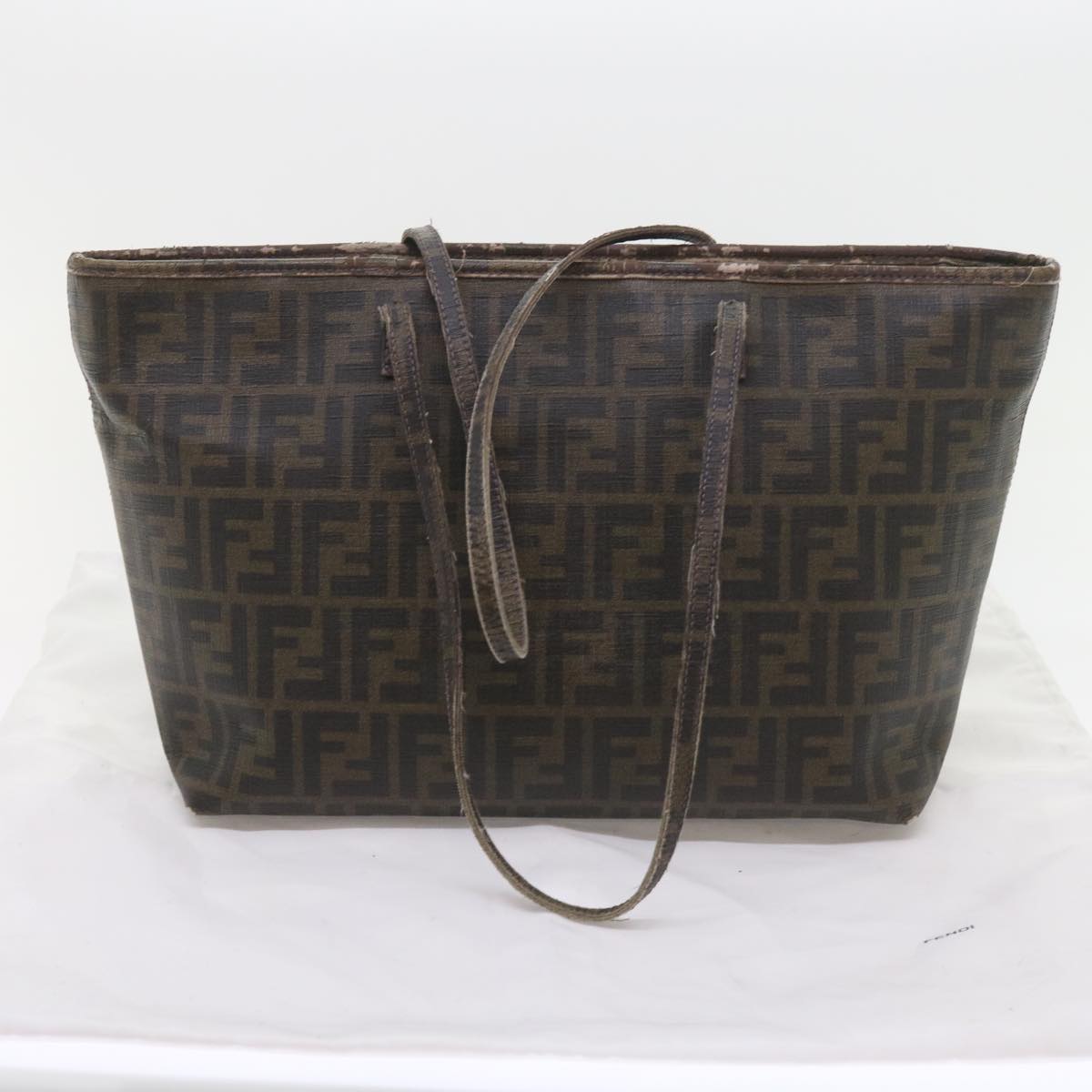 FENDI Zucca Canvas Tote Bag Black Brownep2435