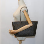 FENDI Zucca Canvas Tote Bag Black Brownep2435
