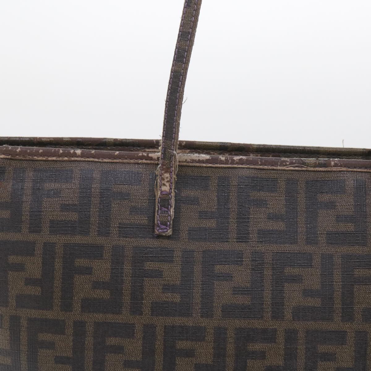 FENDI Zucca Canvas Tote Bag Black Brownep2435