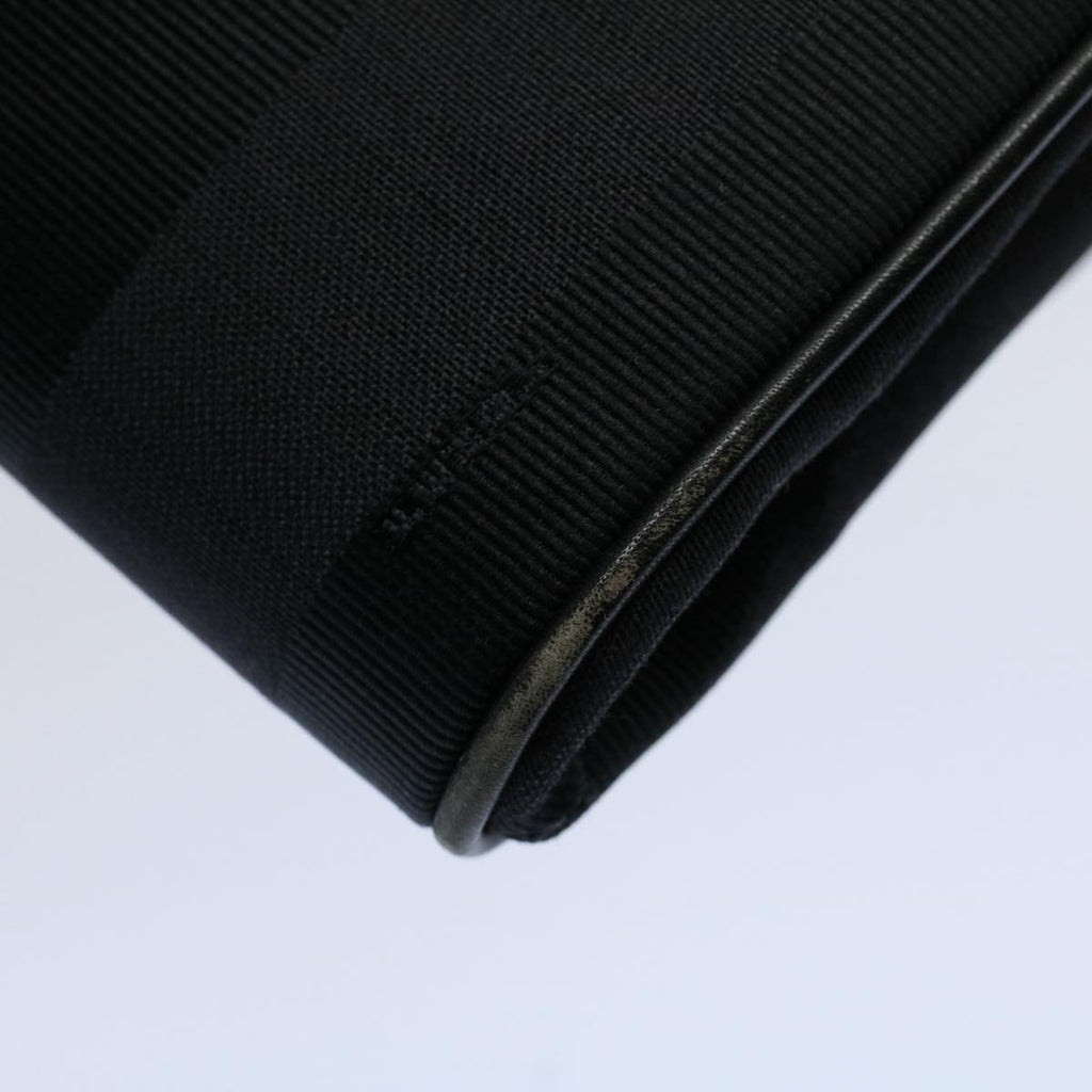 FENDI Pecan Canvas Clutch Bag Black Brownep2439