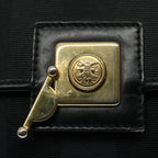 FENDI Pecan Canvas Clutch Bag Black Brownep2439