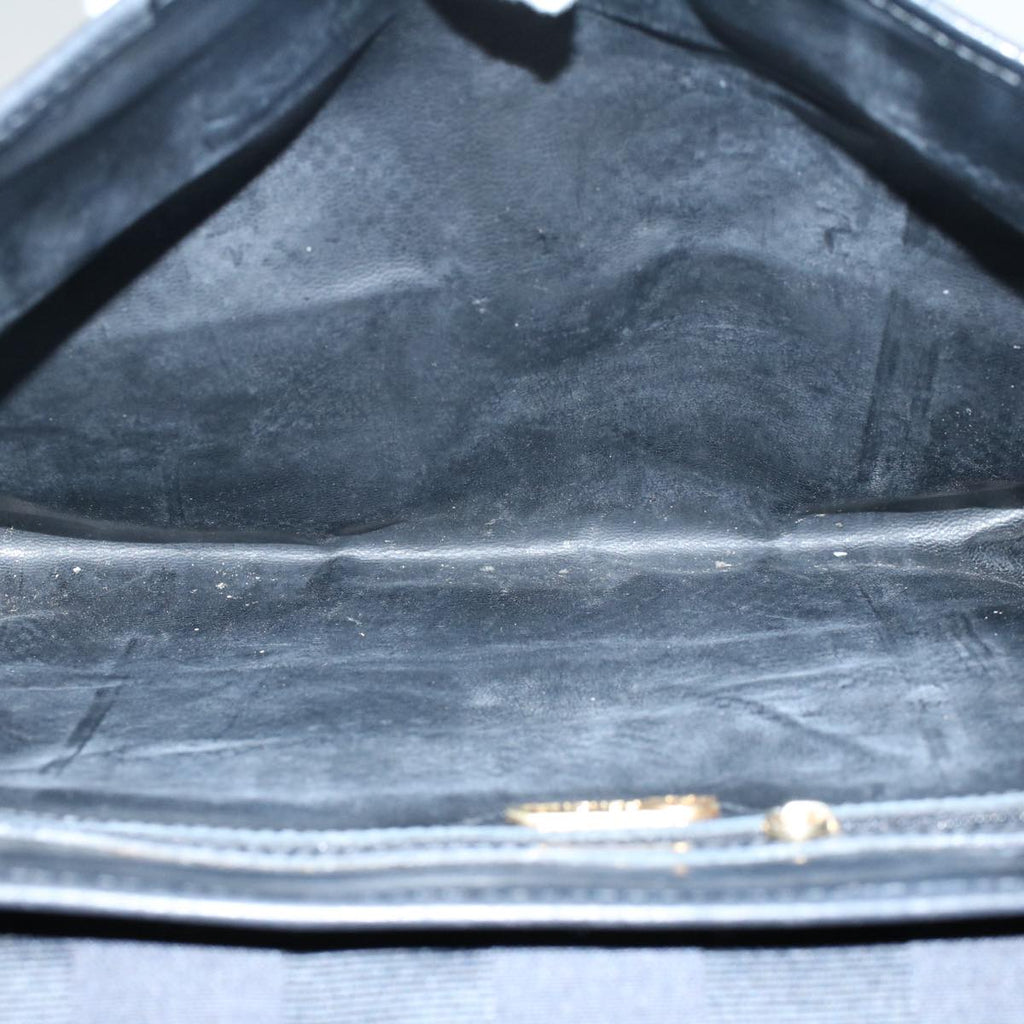 FENDI Pecan Canvas Clutch Bag Black Brownep2439