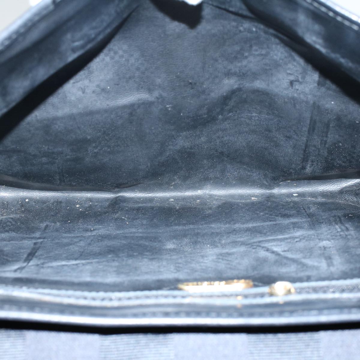 FENDI Pecan Canvas Clutch Bag Black Brownep2439