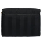 FENDI Pecan Canvas Clutch Bag Black Brownep2439