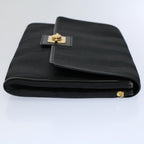 FENDI Pecan Canvas Clutch Bag Black Brownep2439