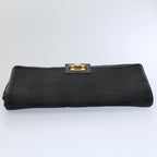 FENDI Pecan Canvas Clutch Bag Black Brownep2439