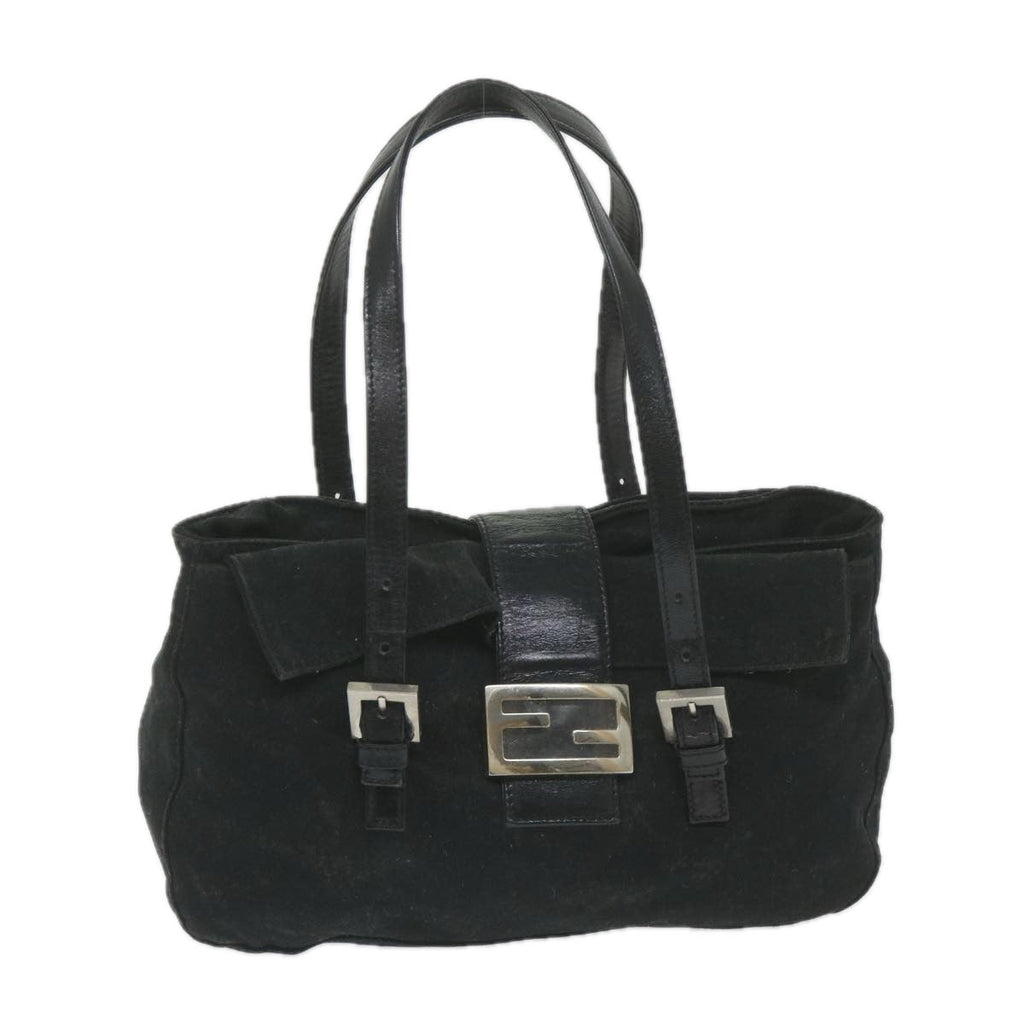 FENDI Mamma Baguette Shoulder Bag Nylon Blackep2451