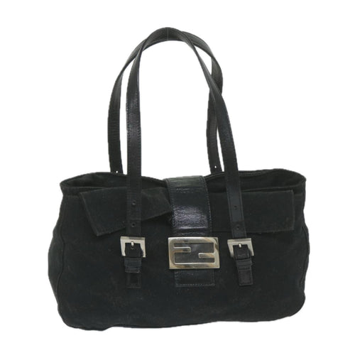FENDI Mamma Baguette Shoulder Bag Nylon Blackep2451