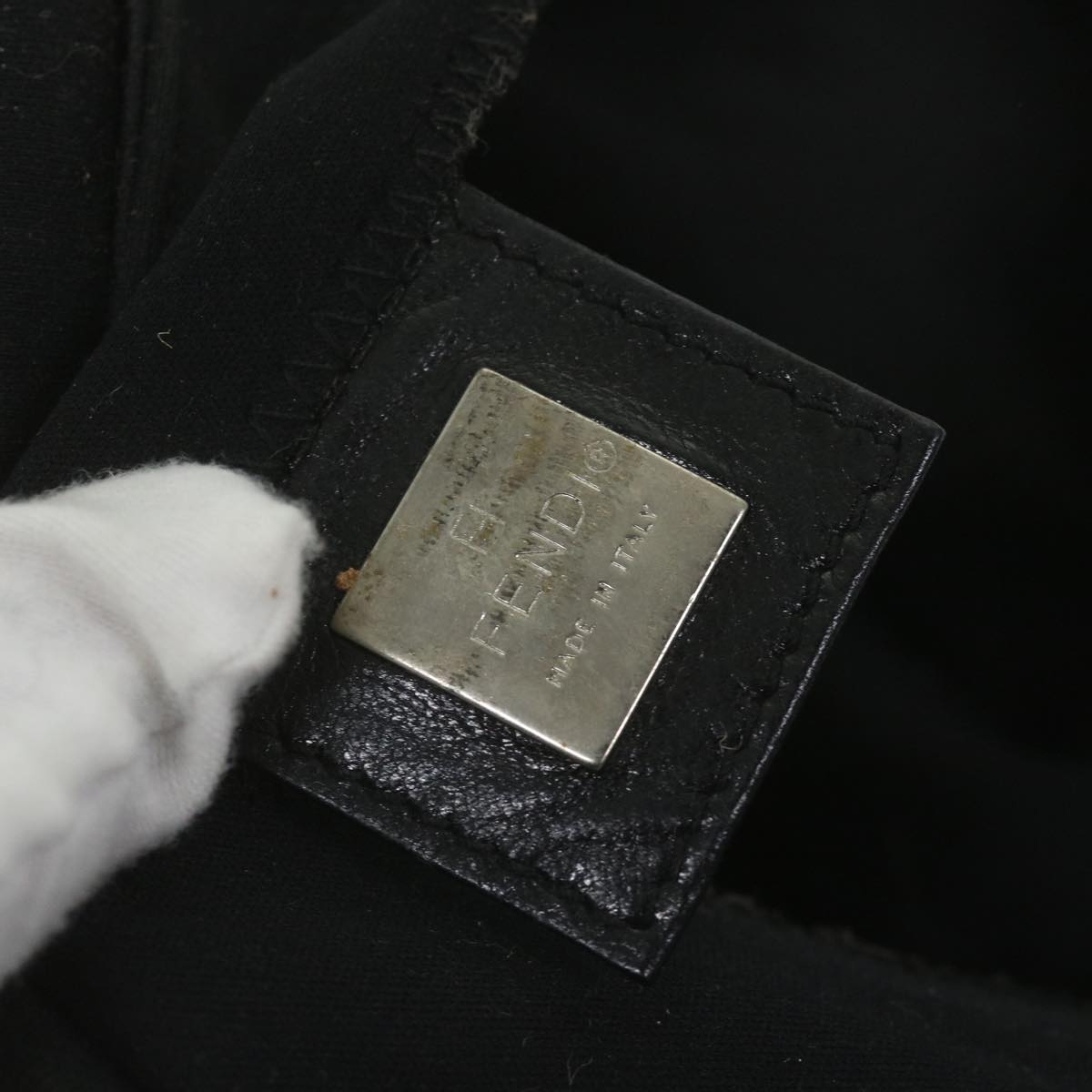 FENDI Mamma Baguette Shoulder Bag Nylon Blackep2451