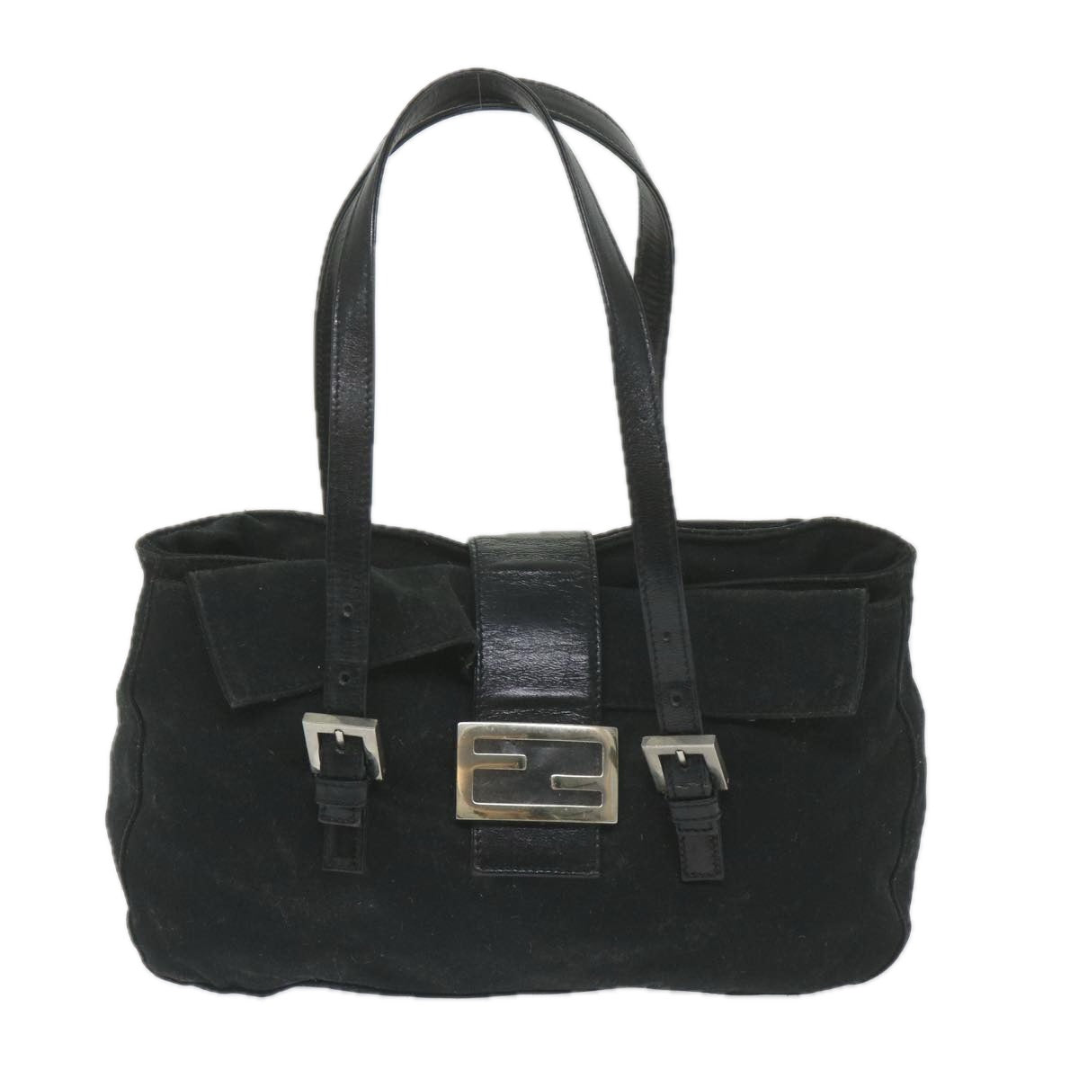 FENDI Mamma Baguette Shoulder Bag Nylon Blackep2451