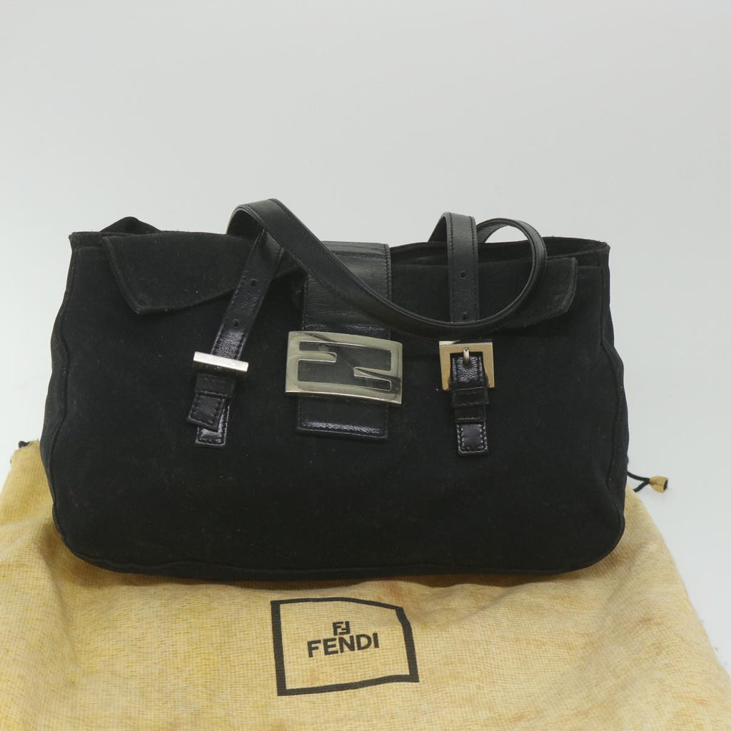 FENDI Mamma Baguette Shoulder Bag Nylon Blackep2451