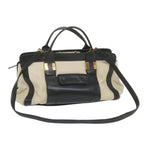 Chloe Alice Hand Bag Leather 2way White Black 04 12 62 65 ep2460