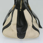 Chloe Alice Hand Bag Leather 2way White Black 04 12 62 65 ep2460