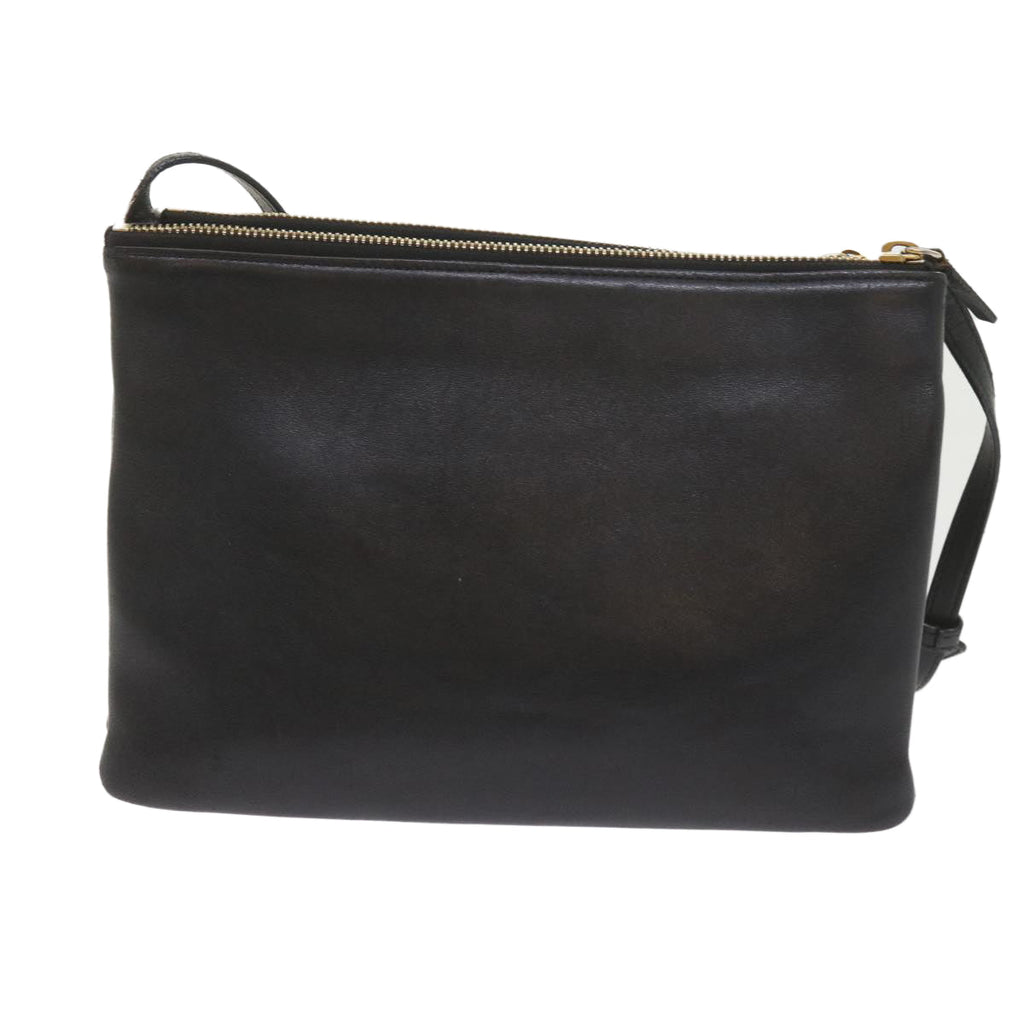 CELINE Trio PM Shoulder Bag Leather Black  ep2461