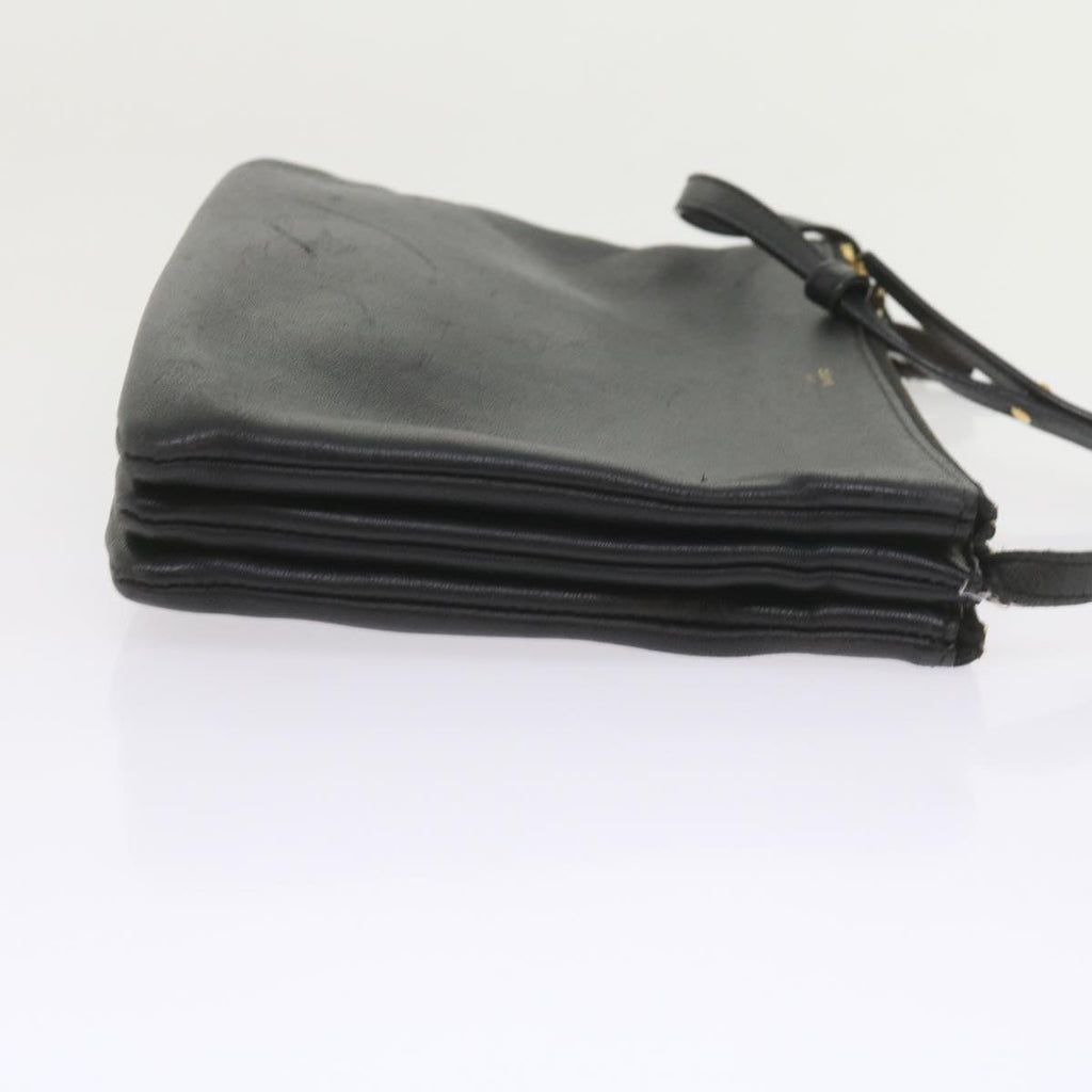 CELINE Trio PM Shoulder Bag Leather Black  ep2461