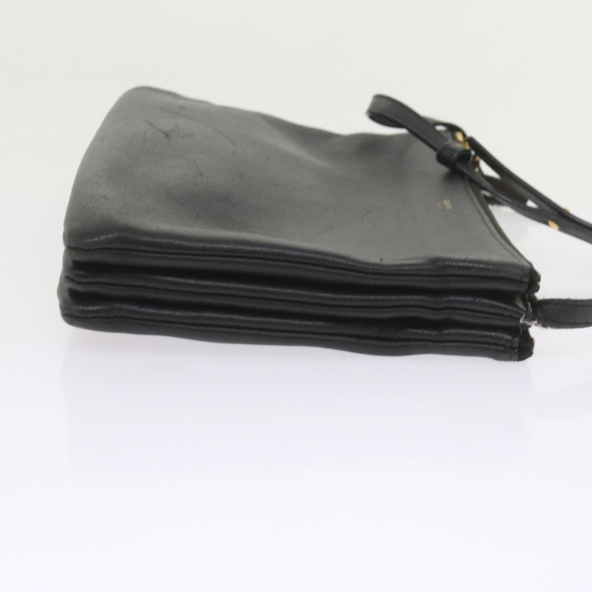 CELINE Trio PM Shoulder Bag Leather Black  ep2461
