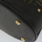 FENDI Zucca Canvas Hand Bag Black Brownep2499