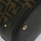FENDI Zucca Canvas Hand Bag Black Brownep2499