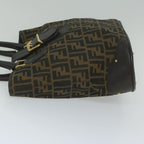 FENDI Zucca Canvas Hand Bag Black Brownep2499