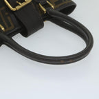 FENDI Zucca Canvas Hand Bag Black Brownep2499