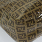 FENDI Zucchino Canvas Mamma Baguette Shoulder Bag Brownep2513