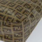 FENDI Zucchino Canvas Mamma Baguette Shoulder Bag Brownep2513