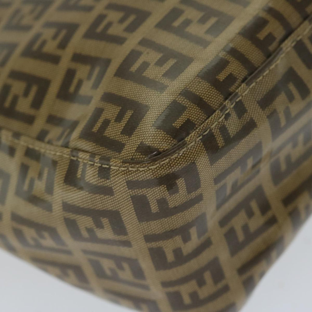 FENDI Zucchino Canvas Mamma Baguette Shoulder Bag Brownep2513